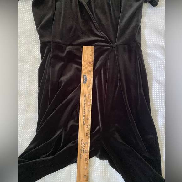 Monki Velvet Black Wrap Front Gothic Jumpsuit women’s size XS - Picture 11 of 16